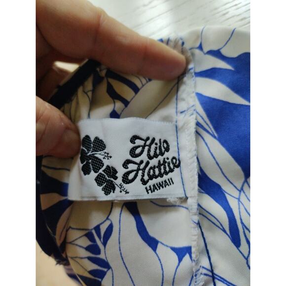 Vintage Hilo Hattie Hawaiian Dress Women’s Maxi VTG XL Blue Floral Style #613 - Picture 8 of 12